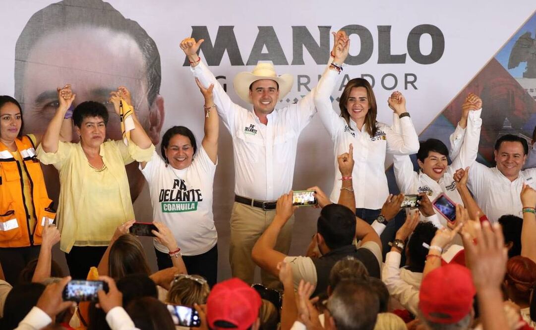 Manolo Jiménez Salinas, candidato a gobernador de Coahuila por la alianza PRI-PAN-PRD. Foto: Twitter @manolojim