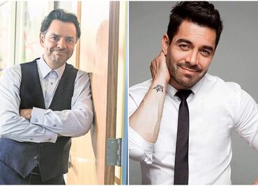 Eugenio Derbez y Omar Chaparro se besan, pero con tapabocas