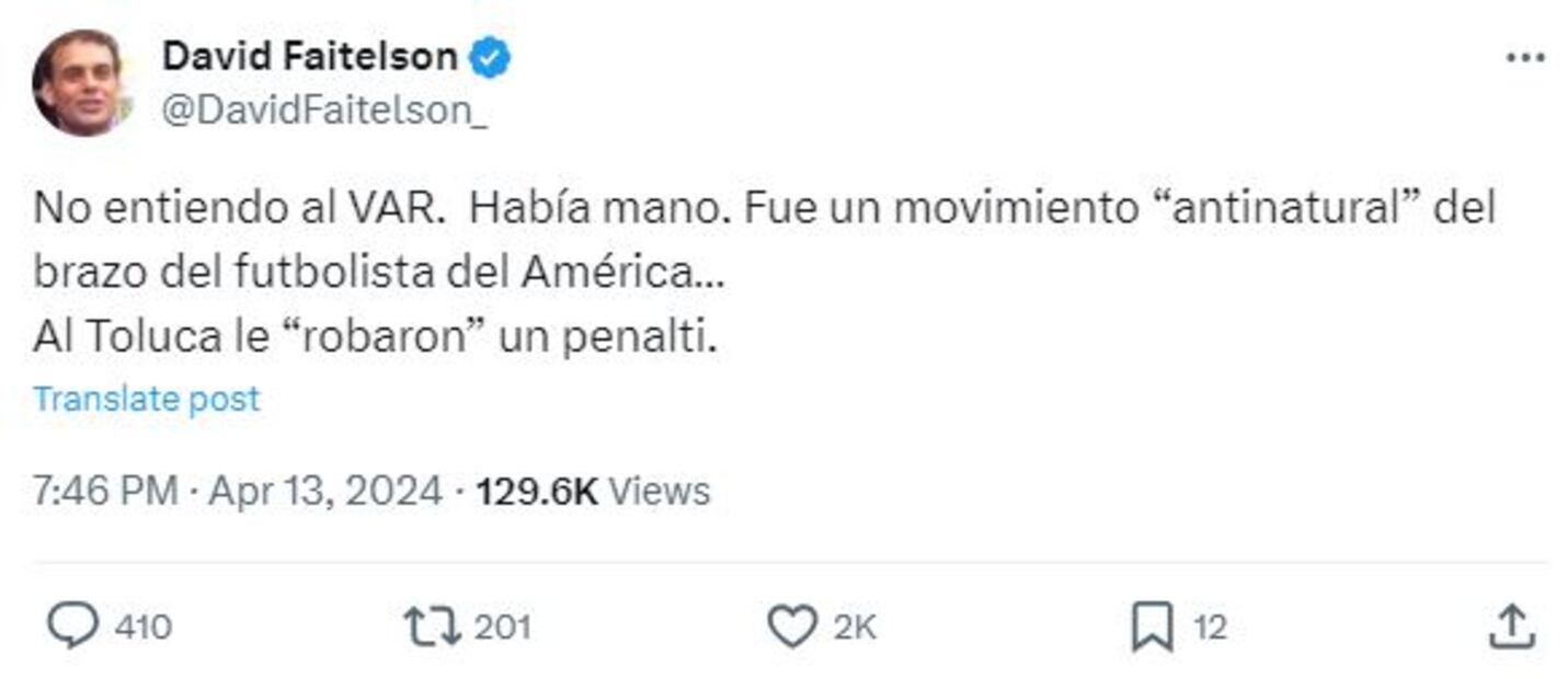 Foto: @DavidFaitelson_ en X