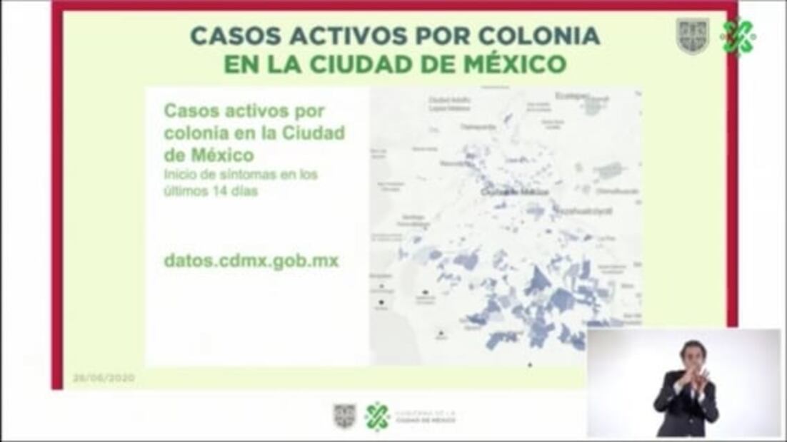 CDMX presenta mapa de casos de coronavirus por colonias