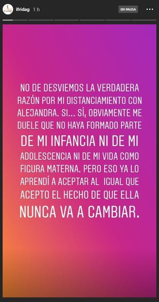 Me tiene dolida ver a mi mamá paseando con mi ex: Frida Sofía 