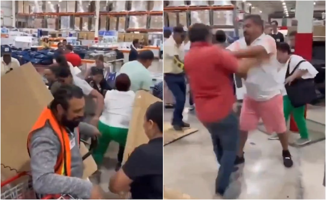 Así fue la trifulca en Costco de Celaya por venta de ventiladores. Foto: X