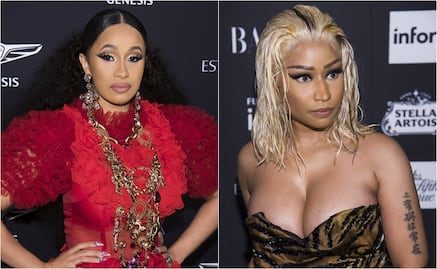 Cardi B le lanzó un zapato a Nicki Minaj durante la semana de la moda
