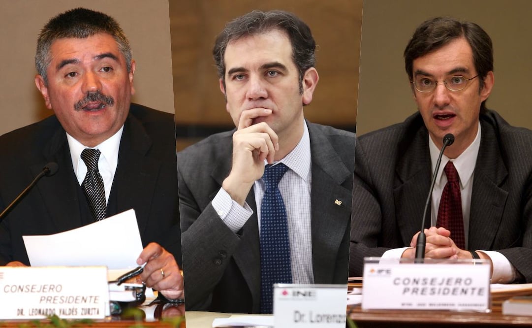 Leonardo Valdés, Lorenzo Córdova y José Woldenberg, exconsejeros presidentes del IFE/INE. Fotos: Archivo/ EL UNIVERSAL