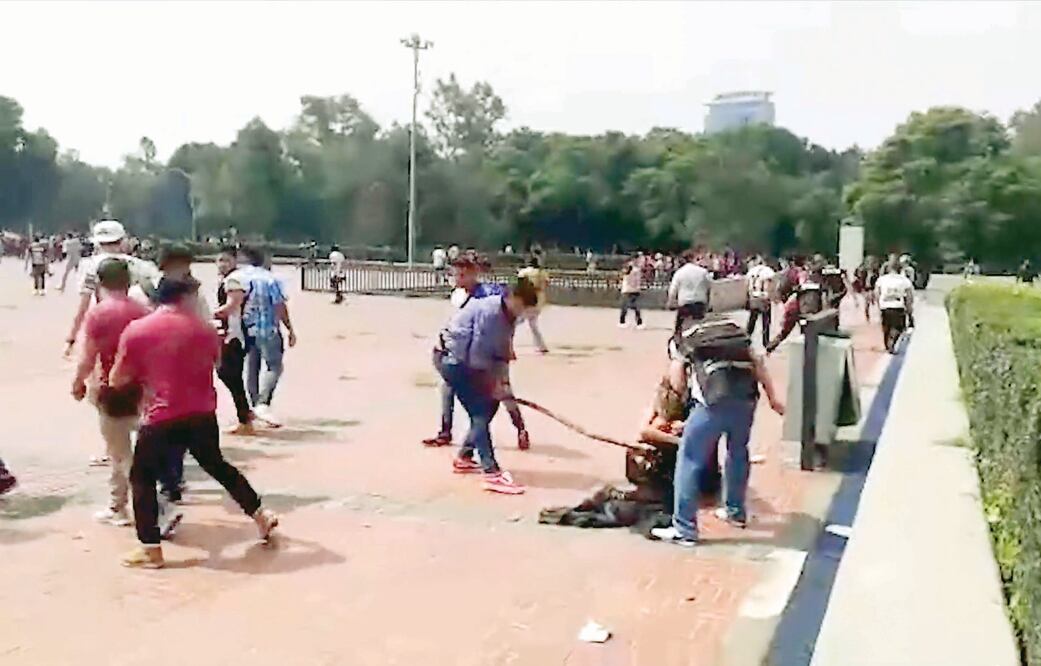 Agresión a estudiantes de la UNAM el pasado 3 de septiembre (ARCHIVO. EL UNIVERSAL)