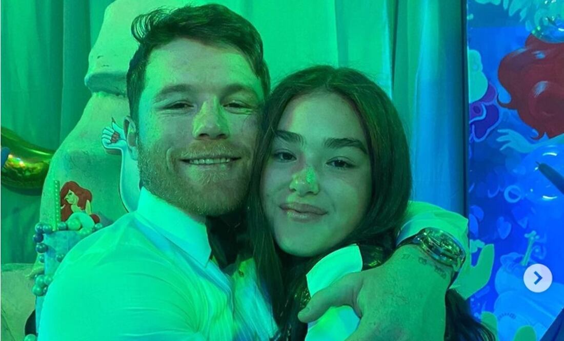 Saúl Álvarez posando junto a su hija - FOTO: Instagram @canelo