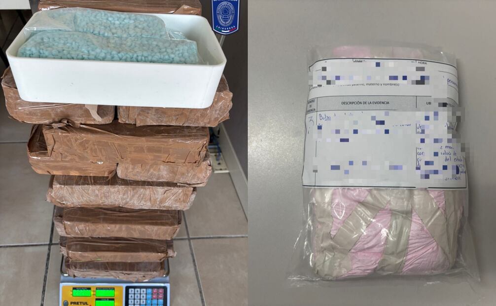 Detienen en Ciudad Juárez a hombre con más de 28 kilogramos de fentanilo (09/06/2025). Foto: Especial