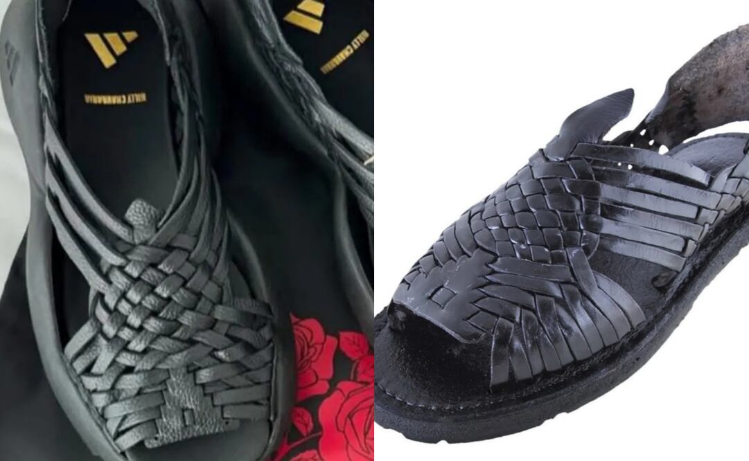 Autoridades de Sahuayo, Michoacán, aseguran que el modelo de huarache copiado por Adidas es de su comunidad (14/08/2025). Foto: Especial