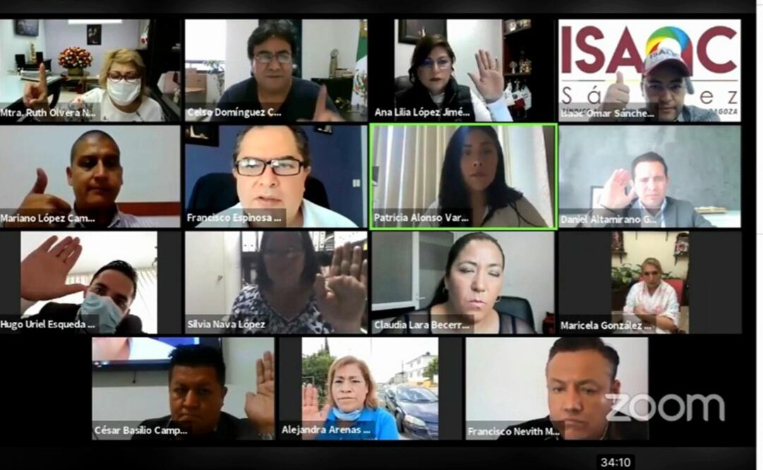 El Cabildo de Atizapán de Zaragoza, presidido por la alcaldesa Ruth Olvera Nieto. Foto: Especial