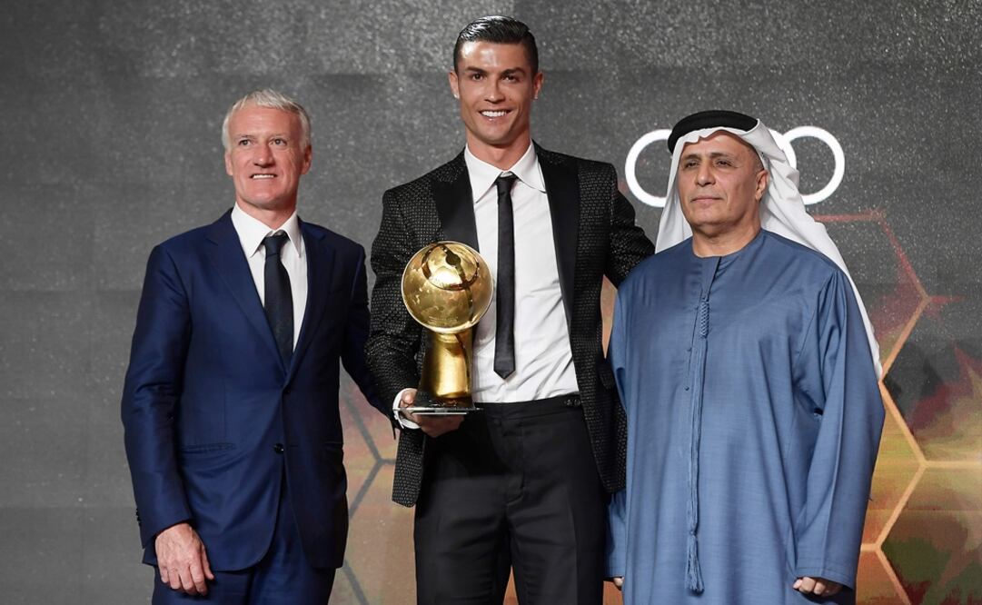 Cristiano Ronaldo durante la premiación de los Globe Soccer Awards de Dubai.  FOTO/AFP