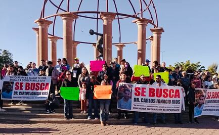 Protestan familiares de médico desaparecido en Sonora; denuncian intentos de extorsión 