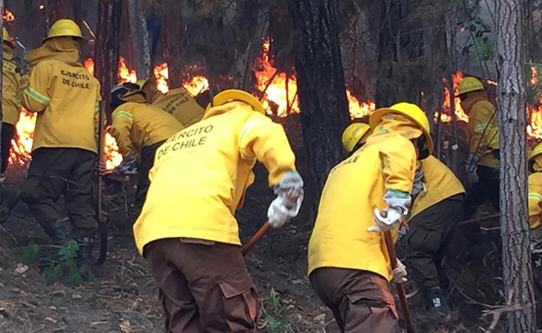 El "estado de catástrofe" permite contar con la participación de las Fuerzas Armadas para asegurar el control del orden público necesario para combatir y prevenir incendios (Foto: AFP)