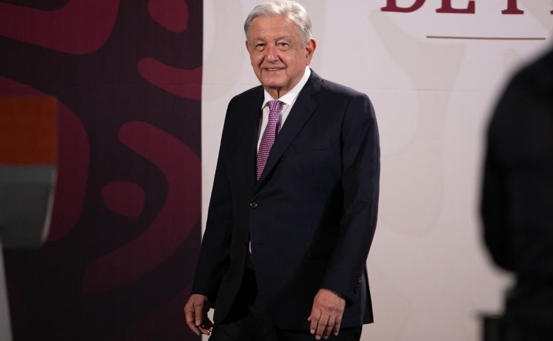 López Obrador en su mañanera del 15 de julio en Palacio Nacional. Foto: Presidencial