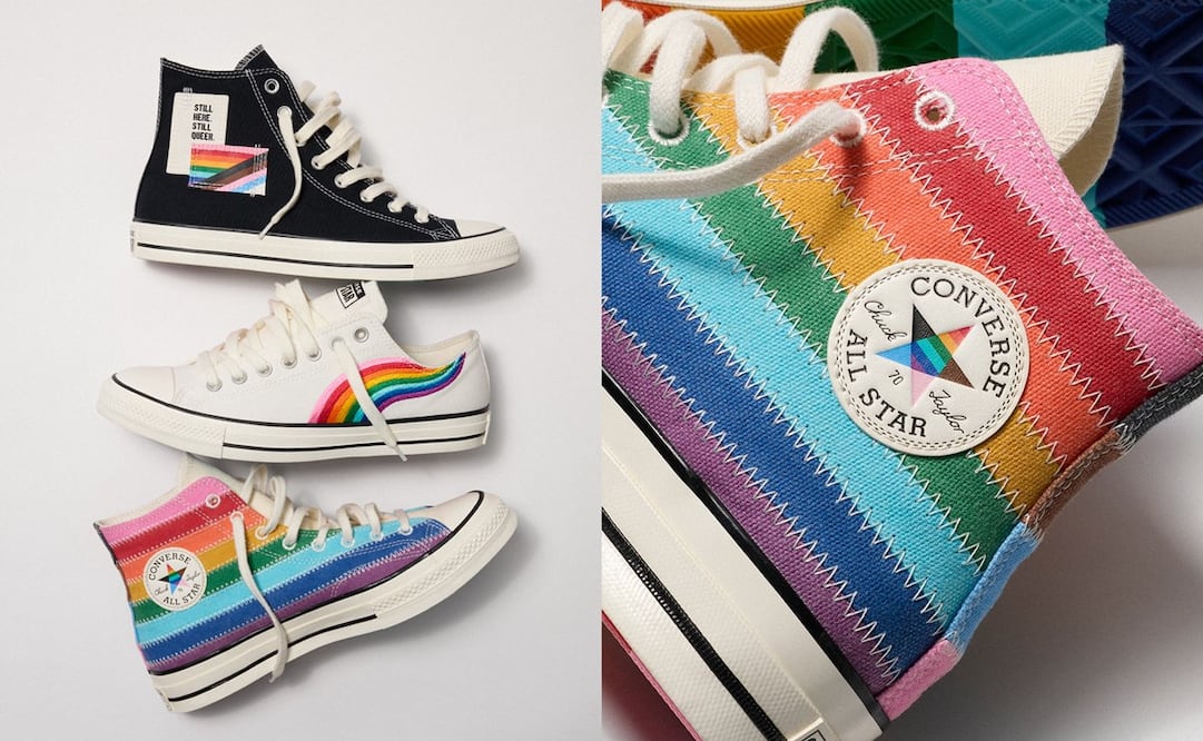 Converse destaca en esta colección del Pride 2026 los detalles artesanales. Foto: Converse
