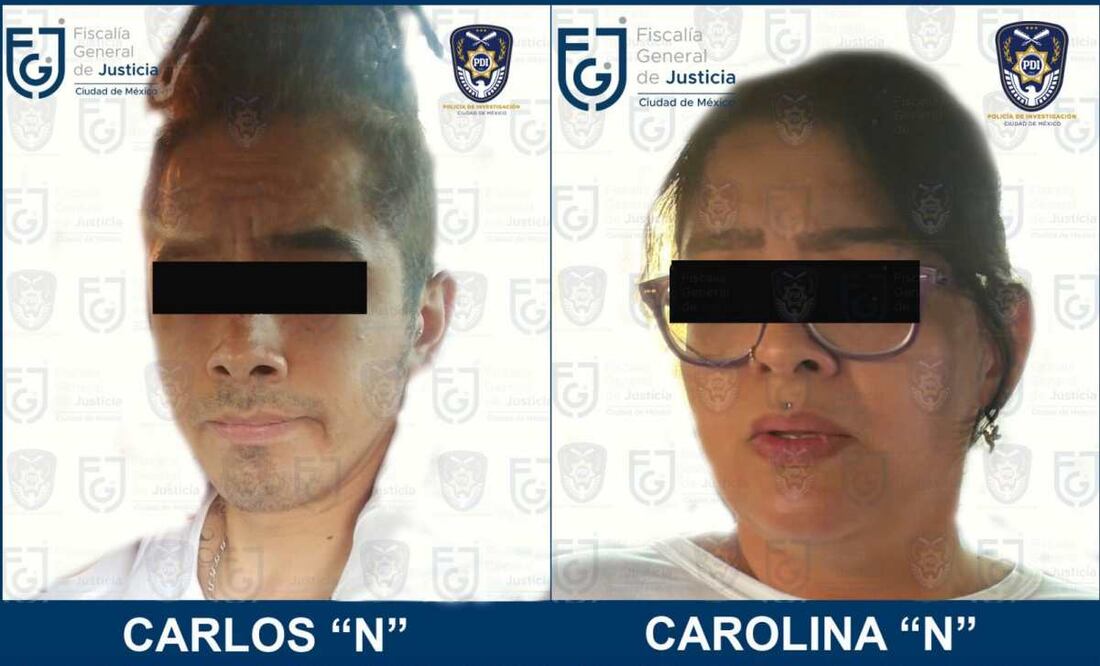 Carlos “N” y Carolina “N”, fueron detenidos en el estado de Morelos por su probable participación en el homicidio de una persona en un departamento de la Colonia Portales. Foto: Especial