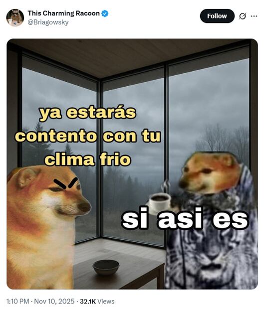 Muchos internautas ya han compartido en las redes sociales sus mejores memes. Foto: Captura de pantalla X.