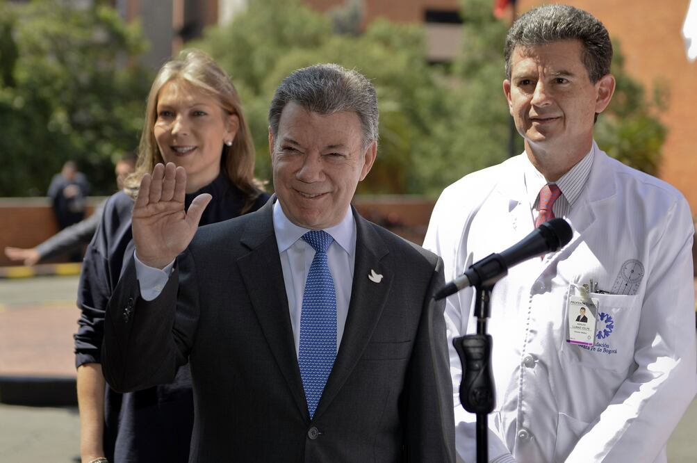 El presidente de Colombia, Juan Manuel Santos, se sometió a dos exámenes médicos en Bógota y en Baltimore (Xinhua)