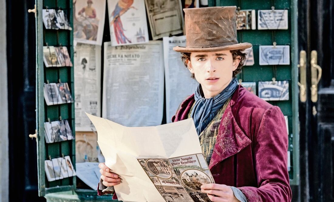 El joven actor Timothée Chalamet es Wonka. Foto: Warner Bros