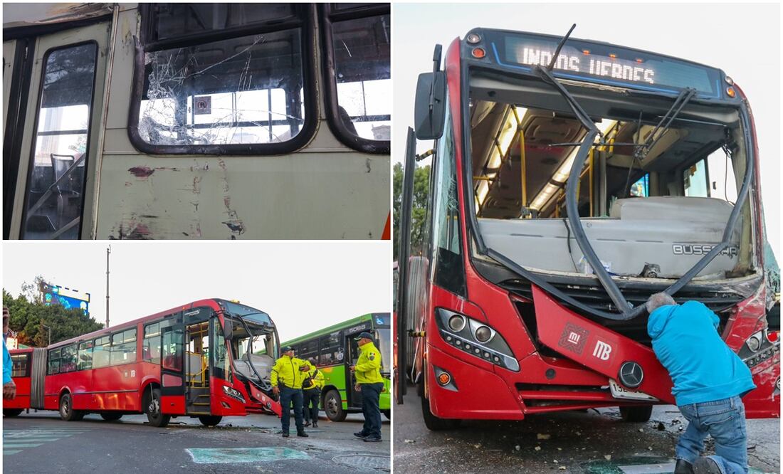 Chocan Unidad del Metrobús y RTP en Chapultepec. Foto: Axel Sánchez | EL UNIVERSAL