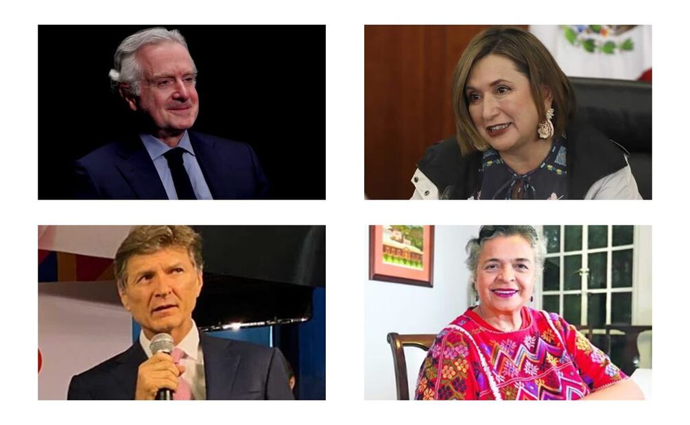 Beatriz Paredes, Xóchitl Gálvez, Santiago Creel y Enrique de la Madrid. Foto: Especial