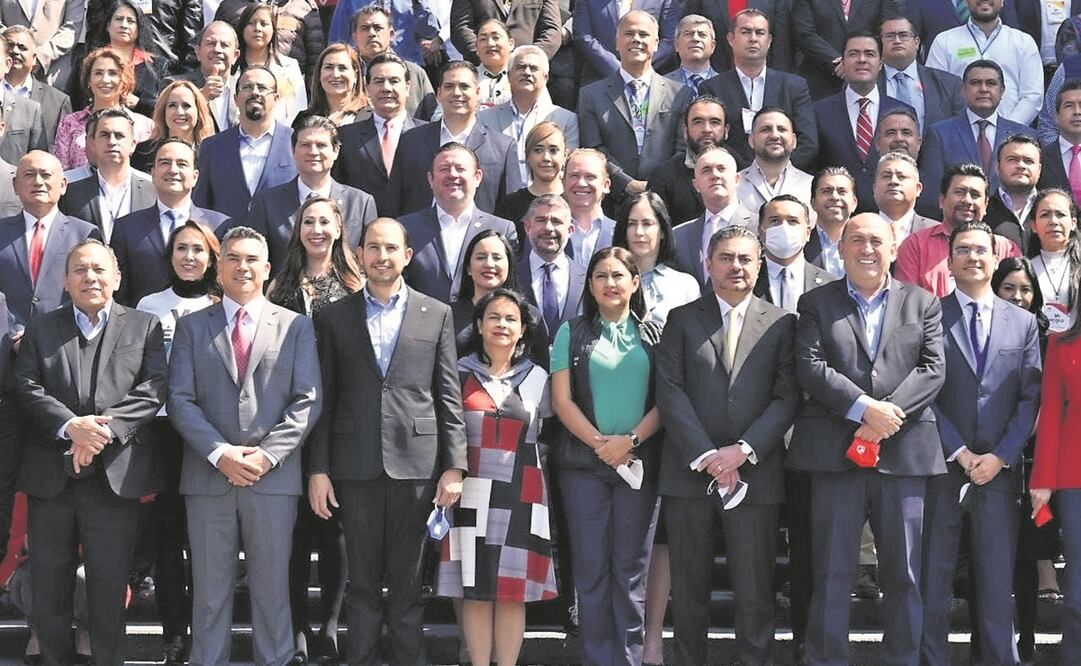 La Unión de Alcaldías de la Ciudad de México se reunió con diputados de Va por México. Foto: ESPECIAL