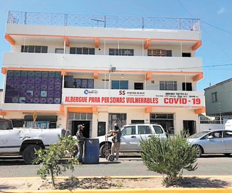 El Albergue para Personas Vulnerables Covid-19, ubicado en Tijuana, cuenta con tres pisos y tiene capacidad para atender a unos 50 pacientes. Foto: GABRIELA MARTÍNEZ. EL UNIVERSAL