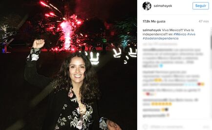 "¡Viva México!", dice Salma Hayek
