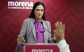Conferencia de prensa de Ariadna Montiel Reyes, presidenta de Morena (22/09/2026). Foto: Diego Simón Sánchez / EL UNIVERSAL