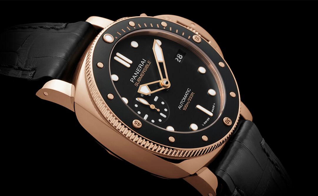 Panerai ahora retoca con un guiño clásico el guardatiempo gracias al uso noble de un oro rosso mucho más especial.