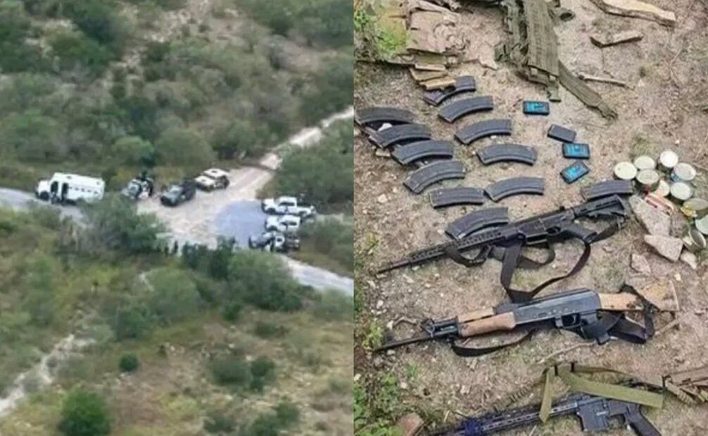 Deja enfrentamiento 12 abatidos en Doctor Coss, Nuevo León. Foto: Especial.