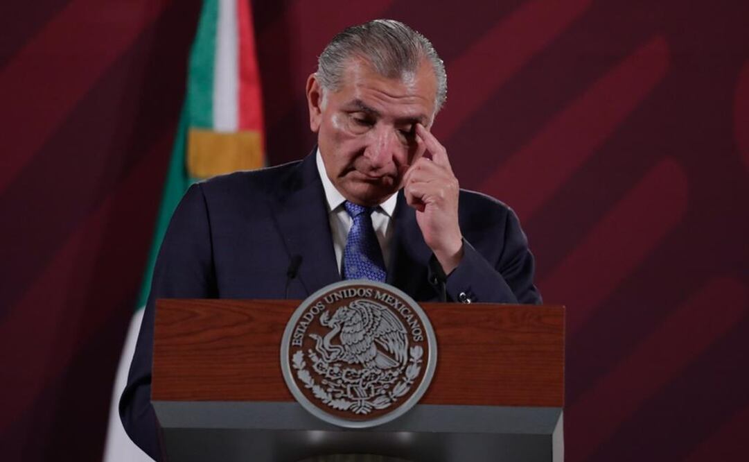 Adán Augusto López encabeza la mañanera de AMLO. Foto: Siego Simón Sánchez / EL UNIVERSAL