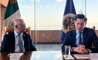 Canciller Velasco recibe a secretario general de la OEA; apuestan por el multilateralismo