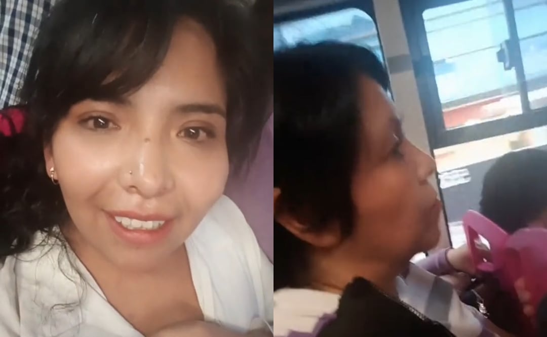 Joven exhibió a una mujer que se sentó encima de ella en el metrobús. Foto: Tik Tok @soniasolis92