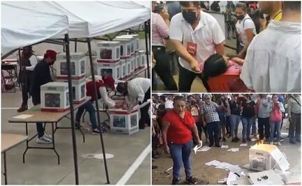 Captan en videos "embarazo de urnas", quema de boletas y violencia en elección interna de Morena