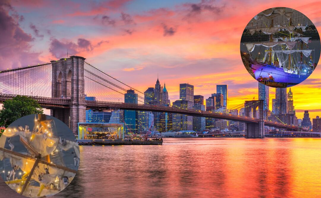 El Buque Escuela Velero Cuauhtémoc colisionó con el puente de Brooklyn durante una maniobra en el puerto de Nueva York, dejando lesionados y dos fallecidos. 
Foto: El universa