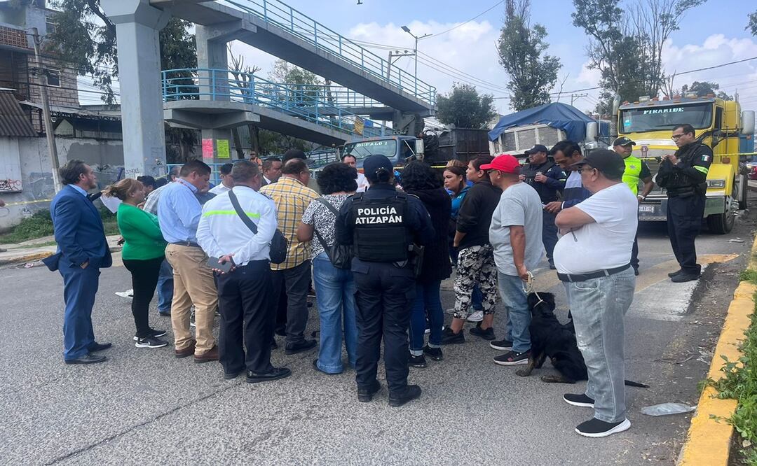 Bloquean carretera Lago de Guadalupe por falta de agua; manifestantes llegan a acuerdo con Gobierno Municipal. Foto: Arturo Contreras