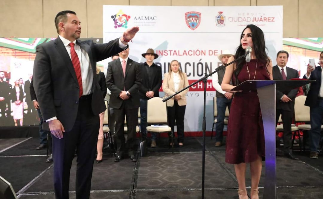 Cruz Pérez Cuéllar toma protesta como coordinador estatal de la Asociación de Autoridades Locales de México (02/05/2025). Foto: Especial