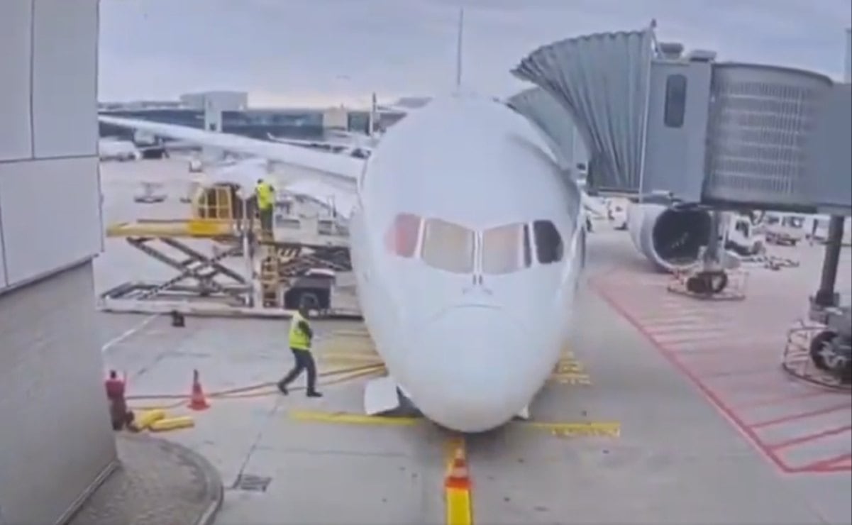 Colapsa tren de aterrizaje de un avión de Lufthansa en Frankfurt
