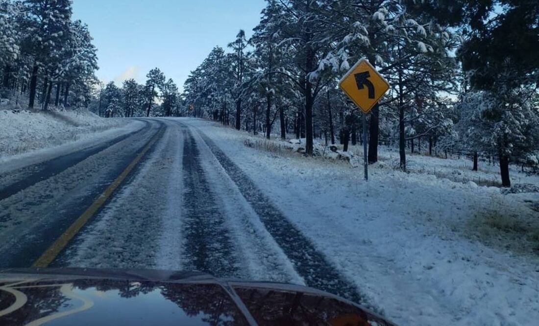 Se congelan carreteras en Chihuahua/ Foto: Especial