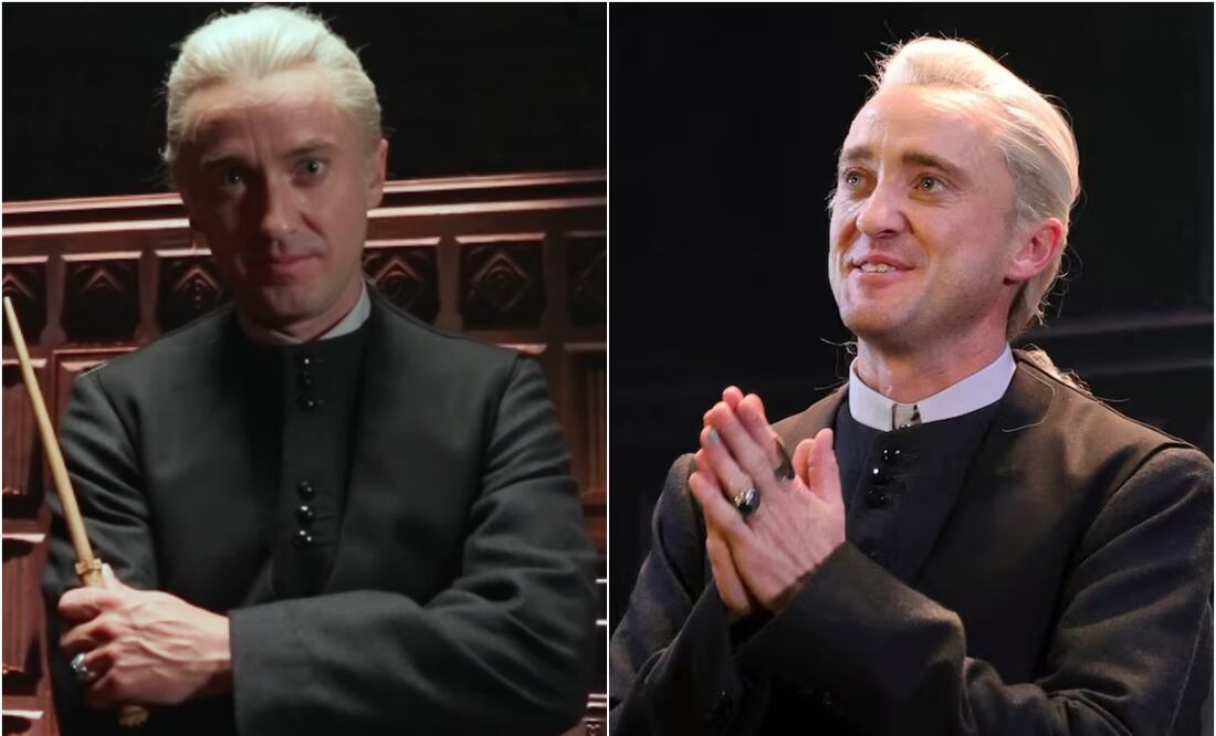 Tom Felton hizo su debut en los escenarios de Broadway interpretando nuevamente a Draco Malfoy en la puesta en escena de "Harry Potter y el legado maldito". Foto: @t22felton y AFP