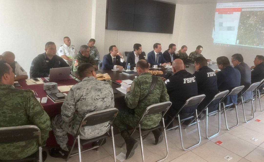 En reunión de instituciones de seguridad de los tres niveles de Gobierno, se acordó reforzar la estrategia para el blindaje de Salamanca, Guanajuato (04/10/2024) . Foto: Especiales