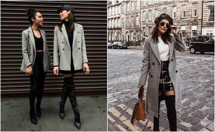 10 abrigos a cuadros que van a sumar estilo a tus look de oficina