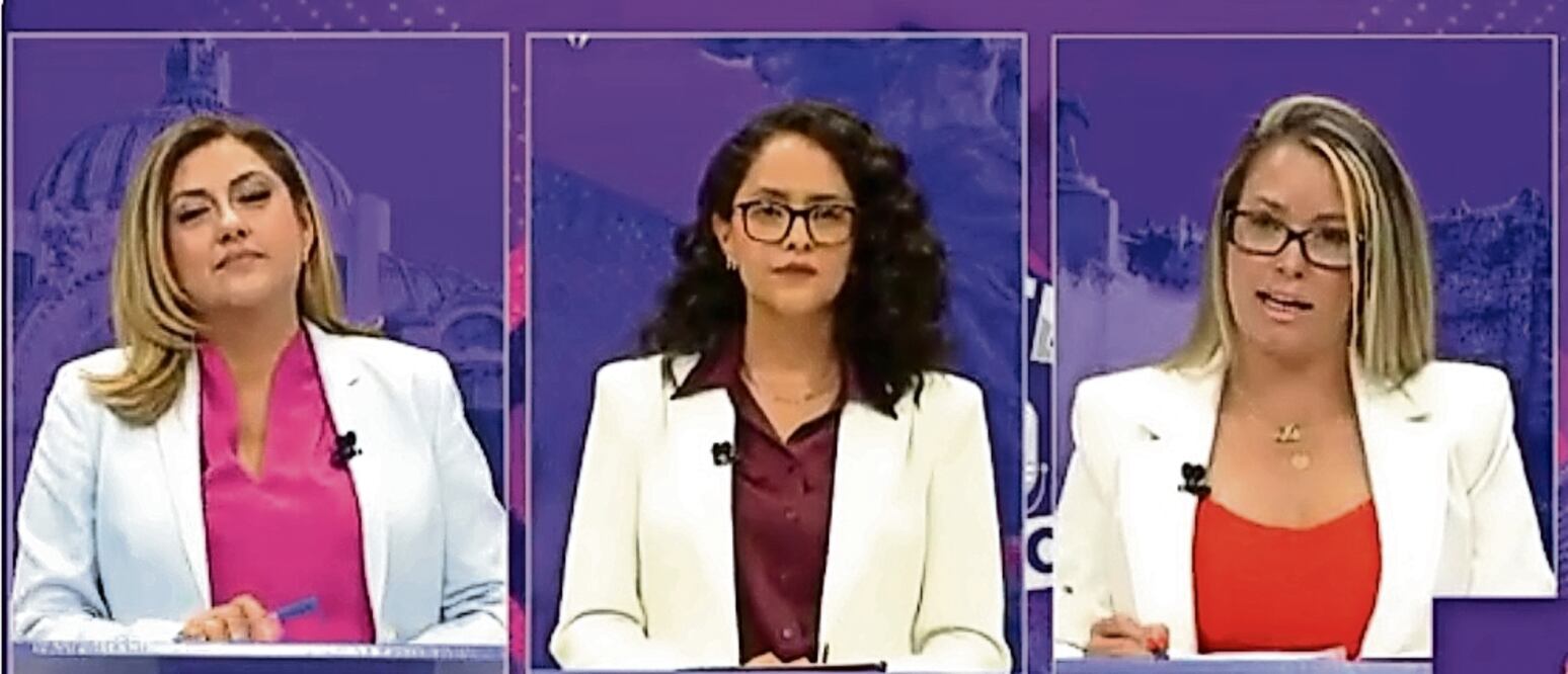 Alfa González (PAN-PRI-PRD), Gabriela Osorio (Morena-PT-PVEM) y Marina Martí (MC) expusieron sus propuestas en la alcaldía Tlalpan. Foto: Especial