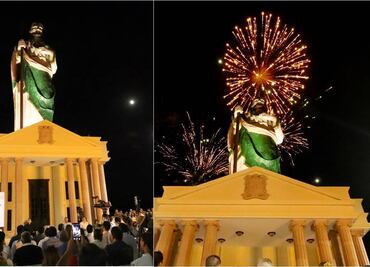 Inauguran figura de 25 metros de altura de Judas Tadeo en Badiraguato, Sinaloa