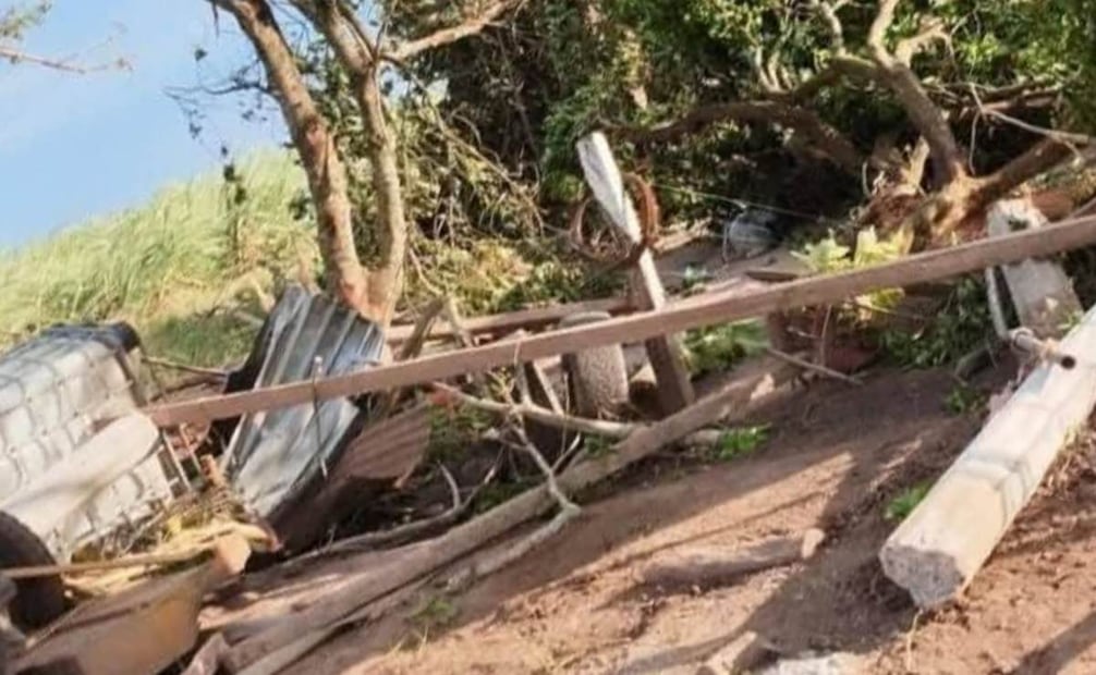 Casas afectadas por tornado en Veracruz (29/10/2025). Foto: Especial