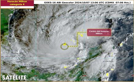 Huracán Milton se intensifica a categoría 4; provocará lluvias intensas al norte de Quintana Roo, Campeche y Yucatán