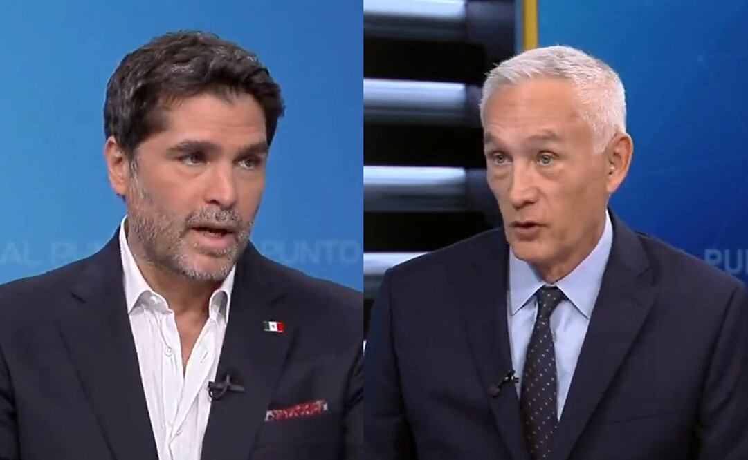 Eduardo Verástegui y Jorge Ramos en el noticiero "Al Punto". Foto: Twitter