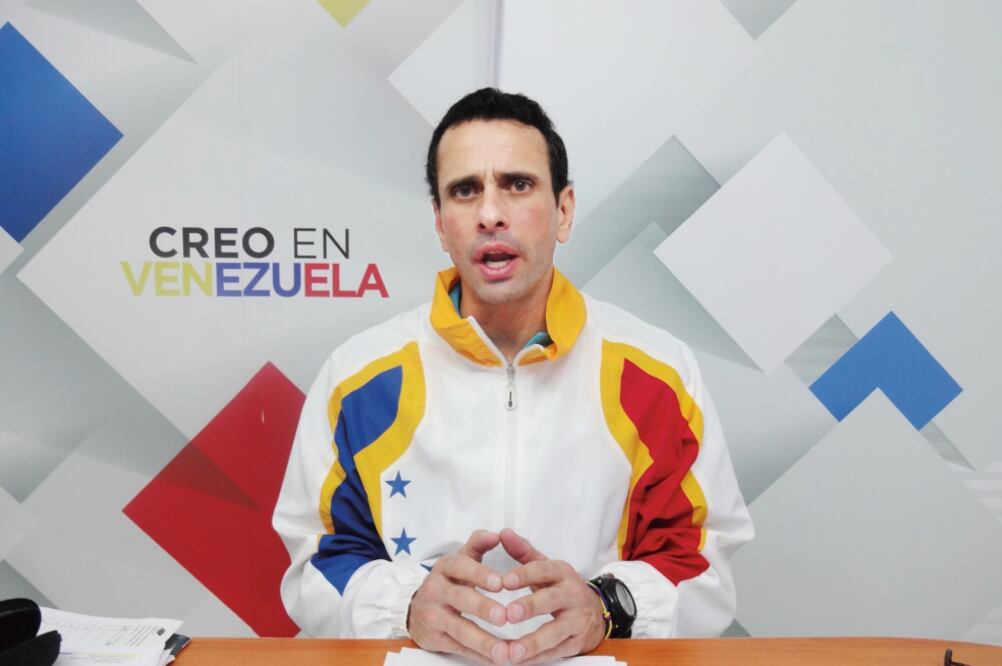 En la foto: Henrique Capriles, Gobernador opositor del estado de Miranda (JOSÉ MELÉNDEZ/ENVIADO)