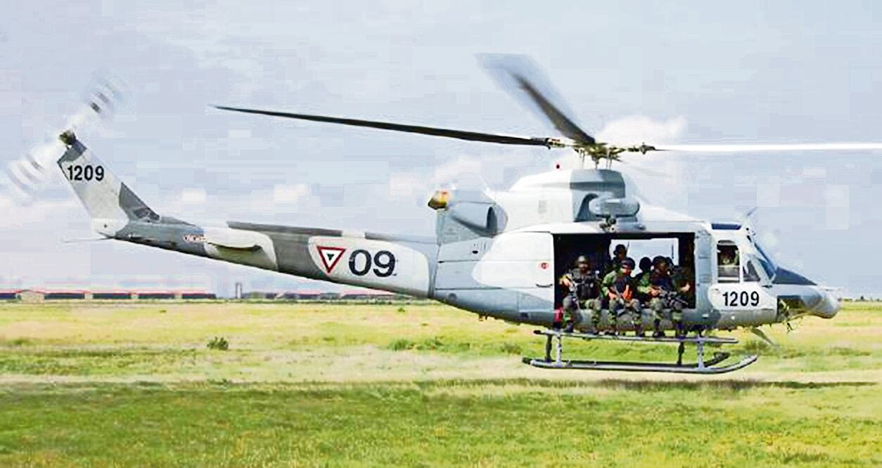 En 2010, un helicóptero Bell 412 transferido a la Sedena por el gobierno de Estados Unidos sufrió un accidente (SEDENA)