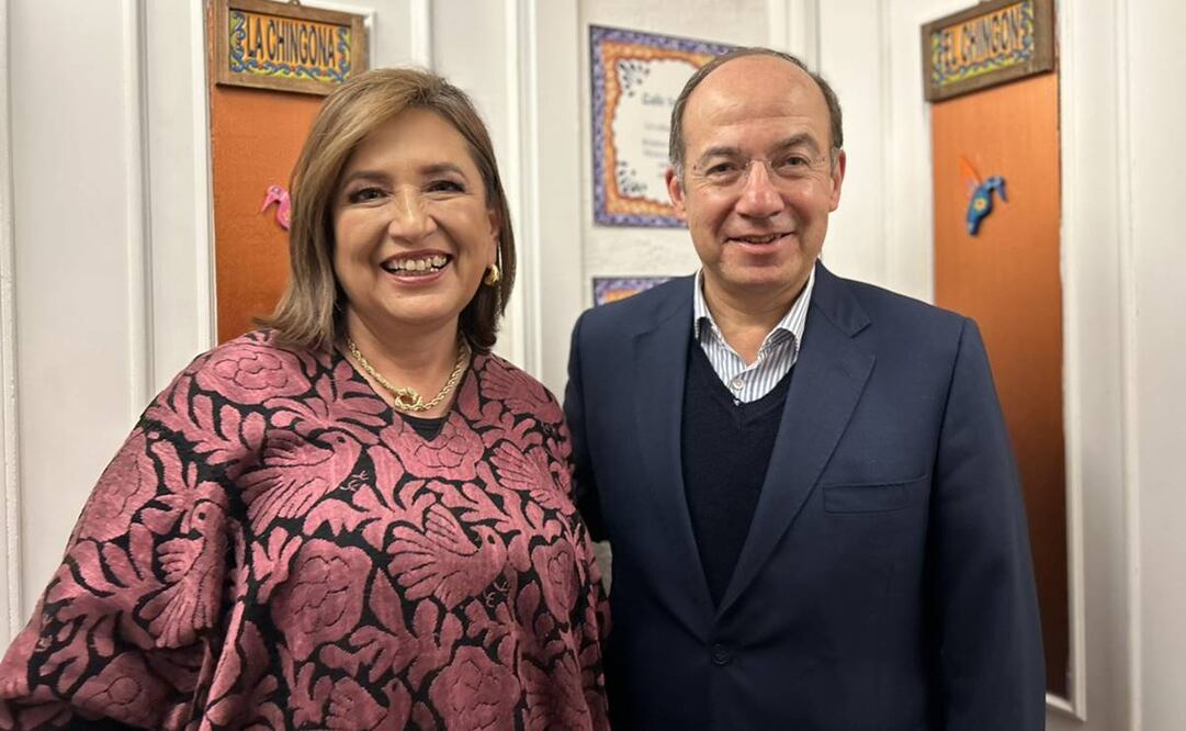 Al iniciar este domingo su gira de trabajo por la ciudad madrileña, la candidata presidencial de oposición se reunió con grupos de mexicanos. Foto: X 
@FelipeCalderon